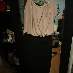 Chic Pink and Black Dress